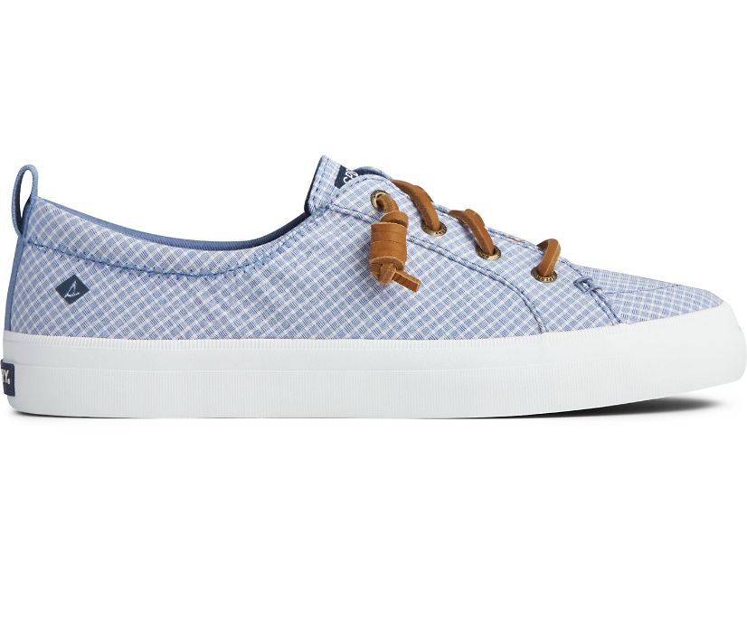 Sperry Crest Vibe Mini Check Sneakers - Women's Sneakers - Blue/White [NA1586479] Sperry Top Sider I